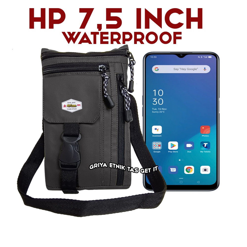 Tas Dompet HP Pria Wanita Owel -Tas HP Leher 7 Inch - Tas HP Pinggang Waterproof