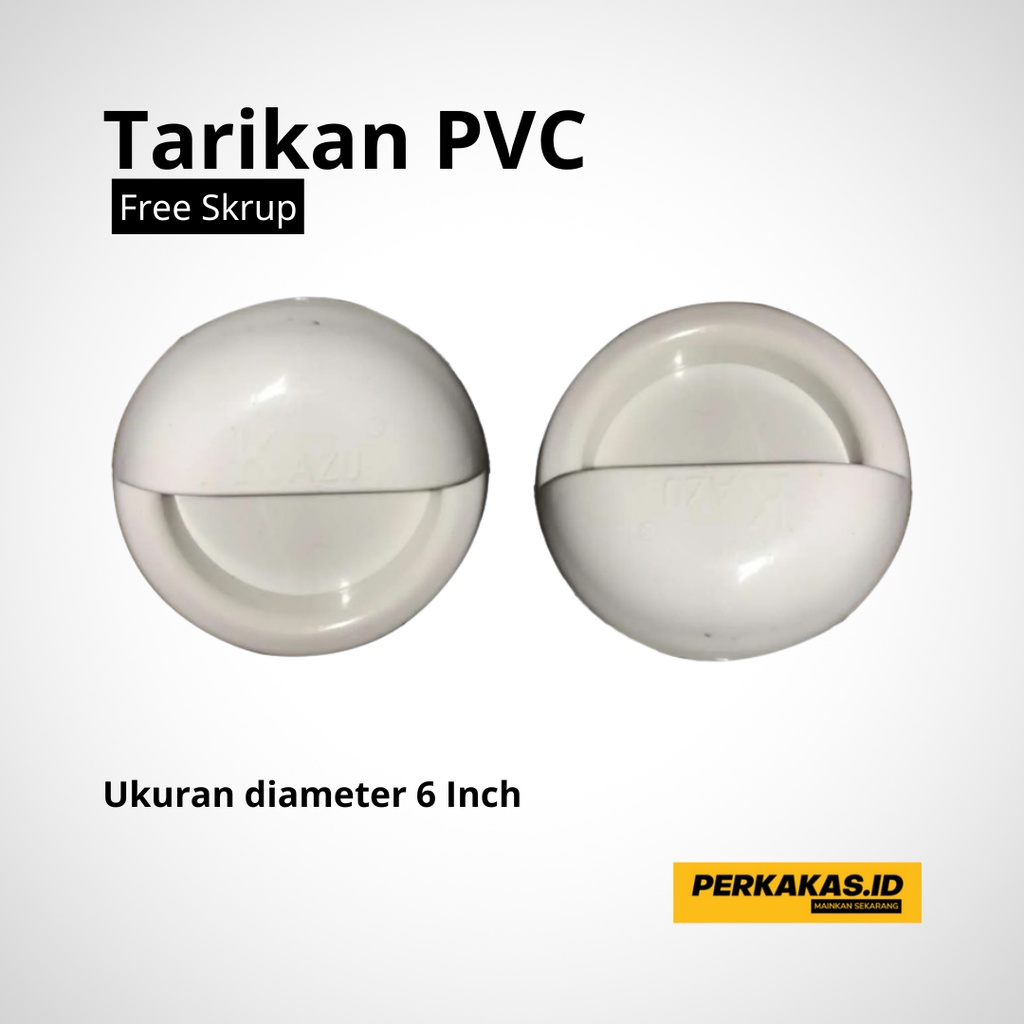 Tarikan Handle PVC Pintu Kamar Mandi Bulat