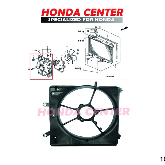 shroud fan rumah sarang kipas radiator honda city gd8 2003 2004 2005 2006 2007 2008