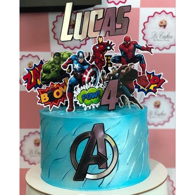 Topper kue ulang tahun tema Avengers