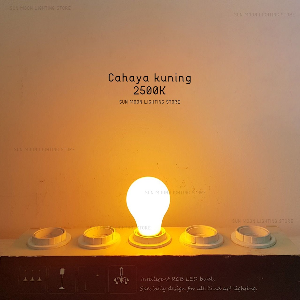 Lampu Bohlam LED 5watt e27 Cahaya Kuning