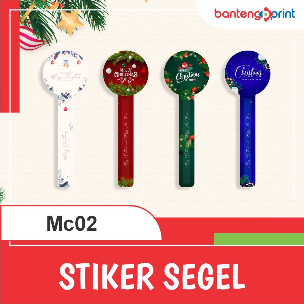 

Stiker Segel spesial Natal merry crhistmas label stiker hampers Label