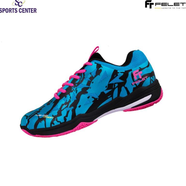 Special Price Sepatu Badminton Felet New Color FT 1.0 Boost Light Blue