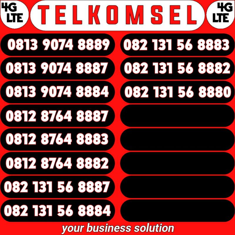 Kartu perdana Nomor cantik simPATI ekor 888 4G LTE
