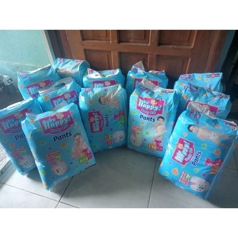 popok bayi baby happy Pampers BABYHAPPY diapers anak babi happy Pampers baby happy S40 M34 L30 XL26