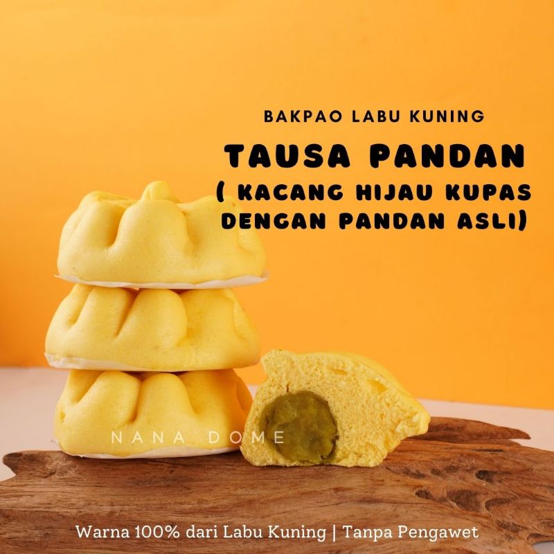 

TAUSA PANDAN ( KACANG HIJAU PANDAN). Bakpao Labu Kuning NANA DOME. Pumpkin pao. ENAK SEHAT