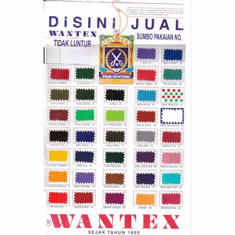 ⭐⭐⭐⭐⭐WANTEX MEREK PADI GUNTING GRATIS GELANG HITAM/Pewarna pakaian/COD BAYAR DI TEMPAT PROMO GRATIS 