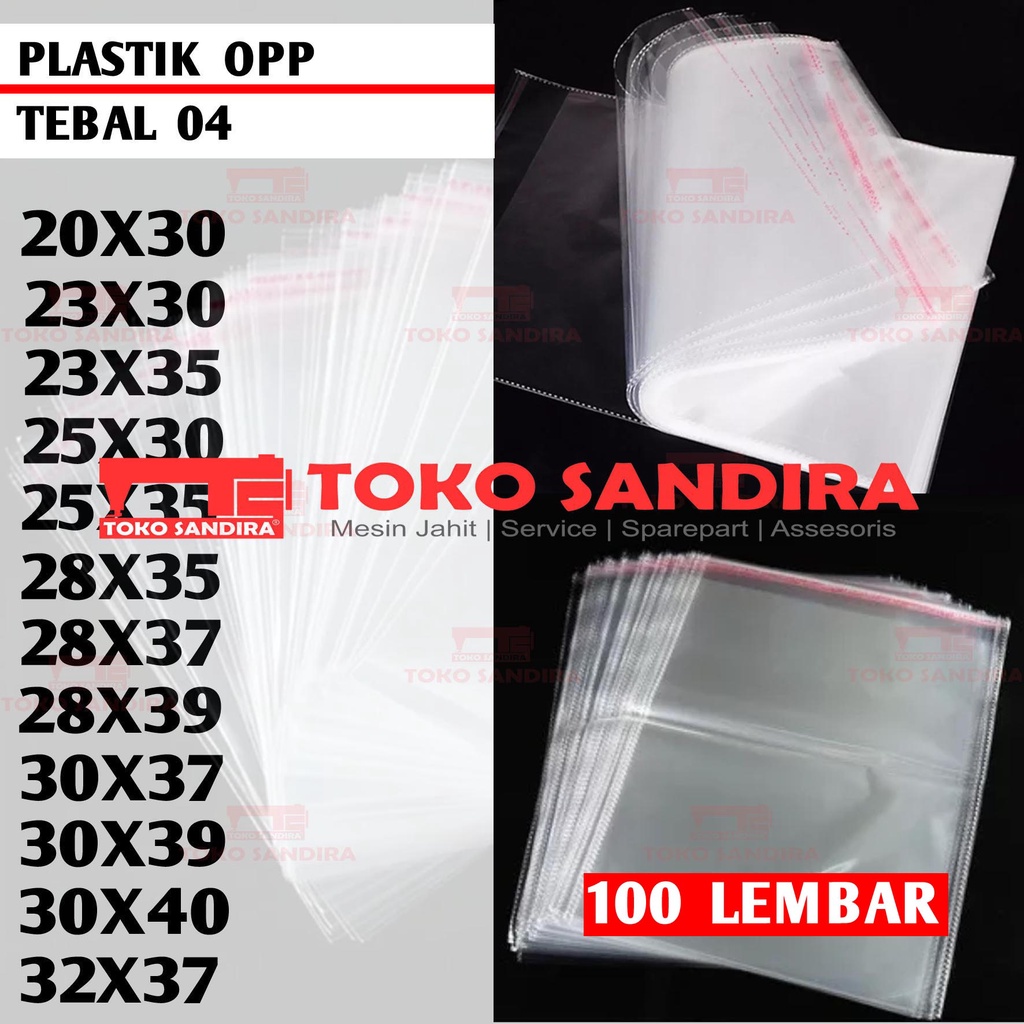 100 lembar plastik OPP tebal 04/opp murah/plastik opp grosir/platik opp murah/plastik pakaian/plasti