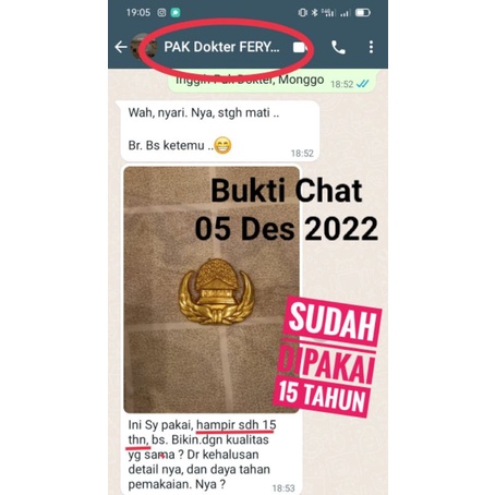 BUKTI TESTIMONI SUDAH DIPAKAI 15 TAHUN, TIDAK LINTUR PIN KORPRI BAHAN KUNINGAN ASLI PRODUK KAMI