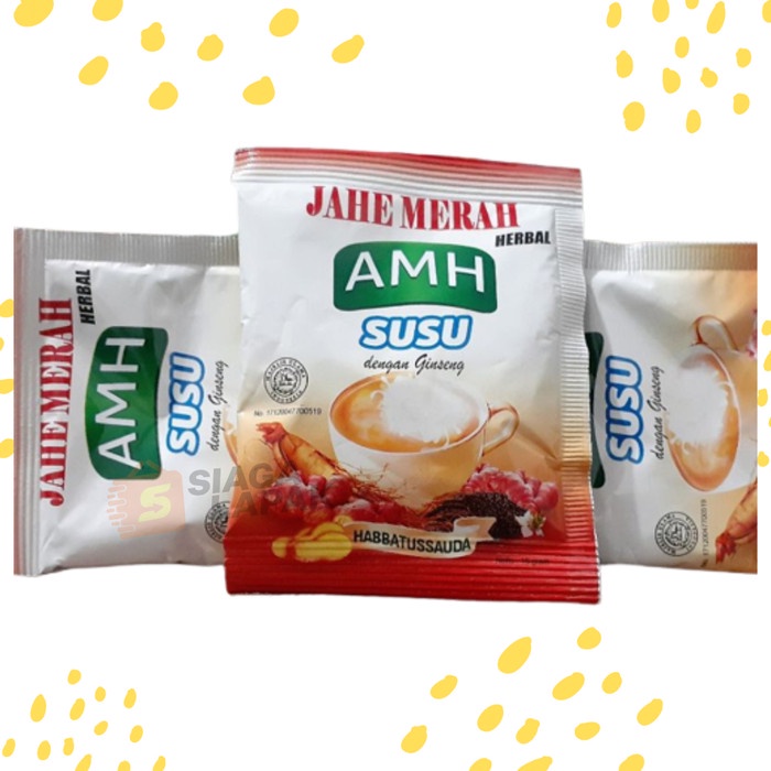 Jahe Susu AMH Habbatussauda Ginseng &amp; Madu 18gr