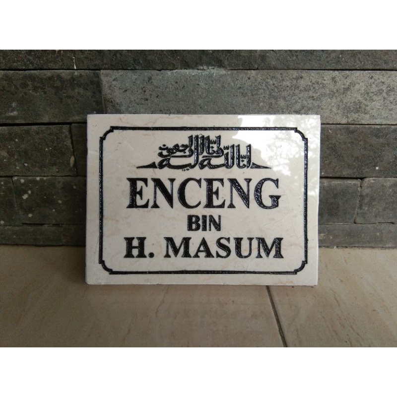 BATU NISAN MARMER 15x20 + FREE PACKING