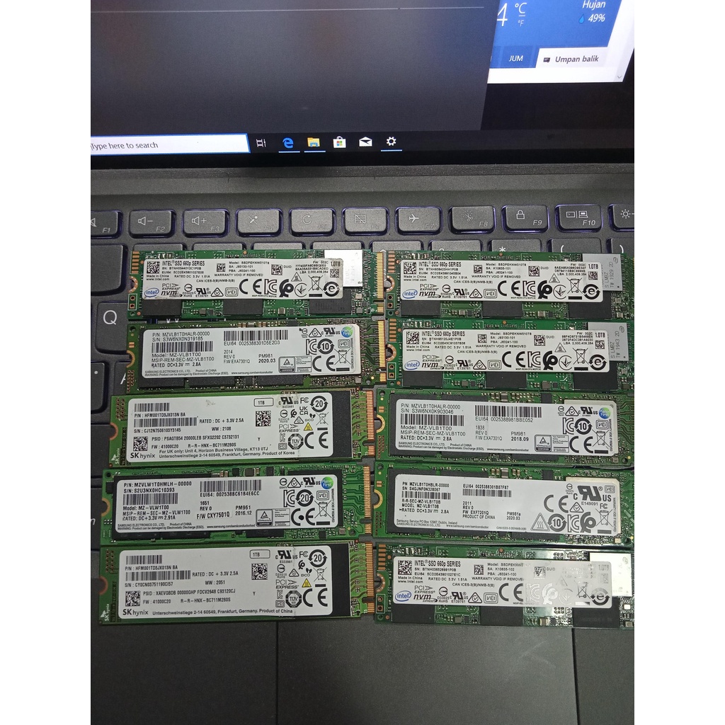 SSD NVME 1 TERA LIKE NEW BERGARANSI