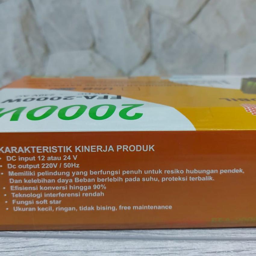 Terbaru Power Inverter Mobil Sunpro 2000 Watt 12V - 24V FFA-2000