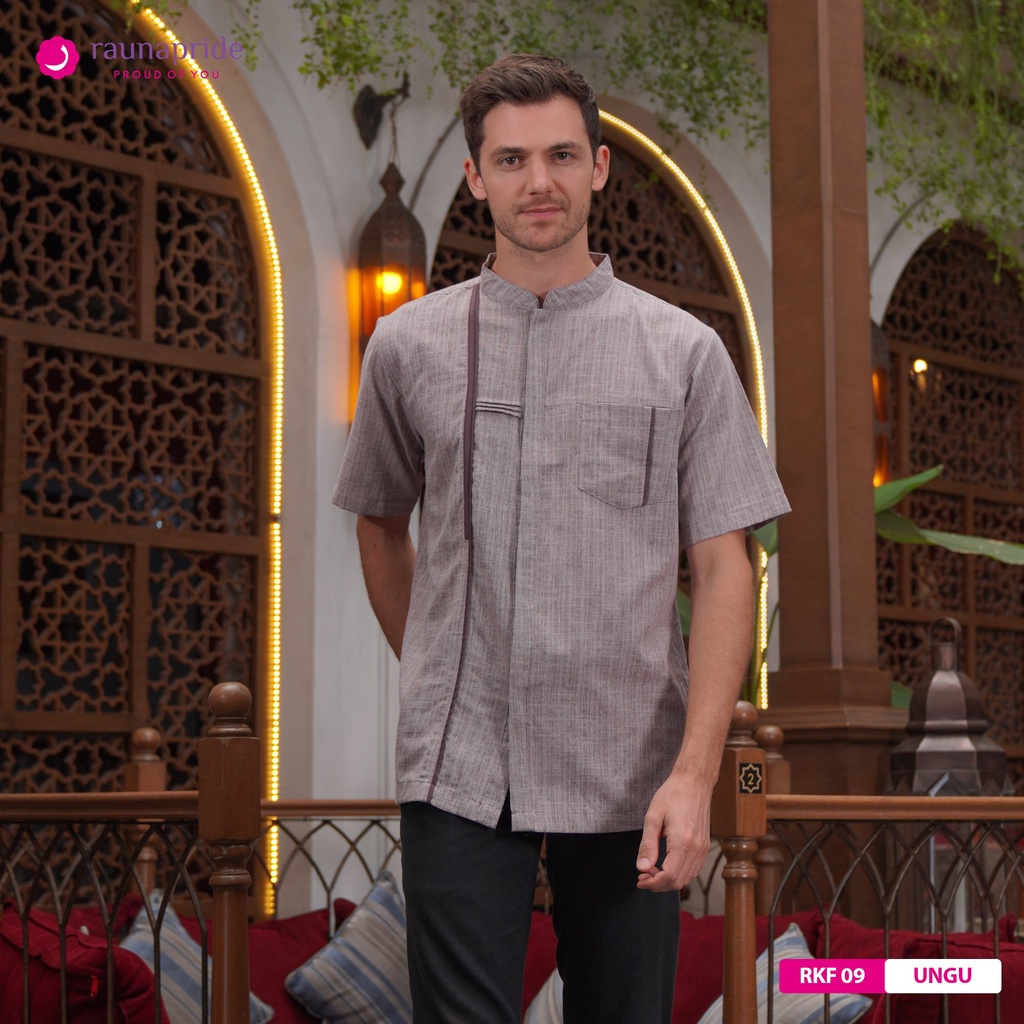 Rauna - Baju Muslim - Sarimbit - Koko Dewasa Jasmine 09 Ungu