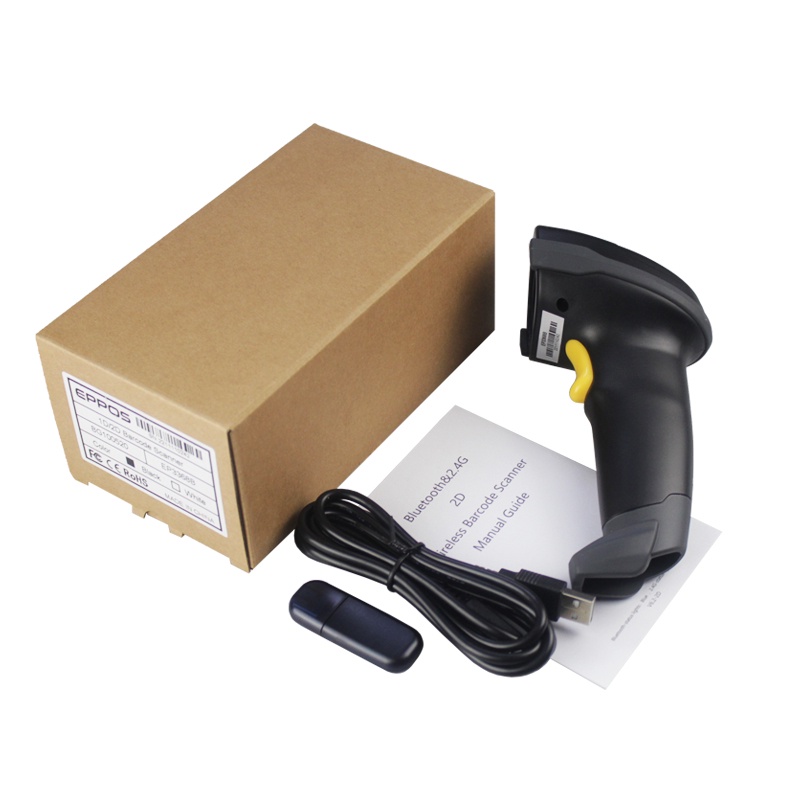 Barcode Scanner 1D/2D EPPOS EP3368B - Bluetooth Wireless Plug N Play