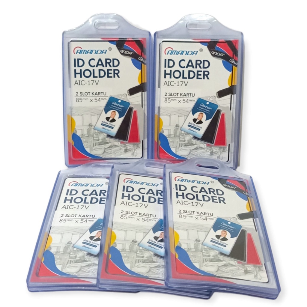 

Casing Id Card Holder 2 Muka Lentur AMANDA AIC-17V (1 Pack isi 5 pcs)