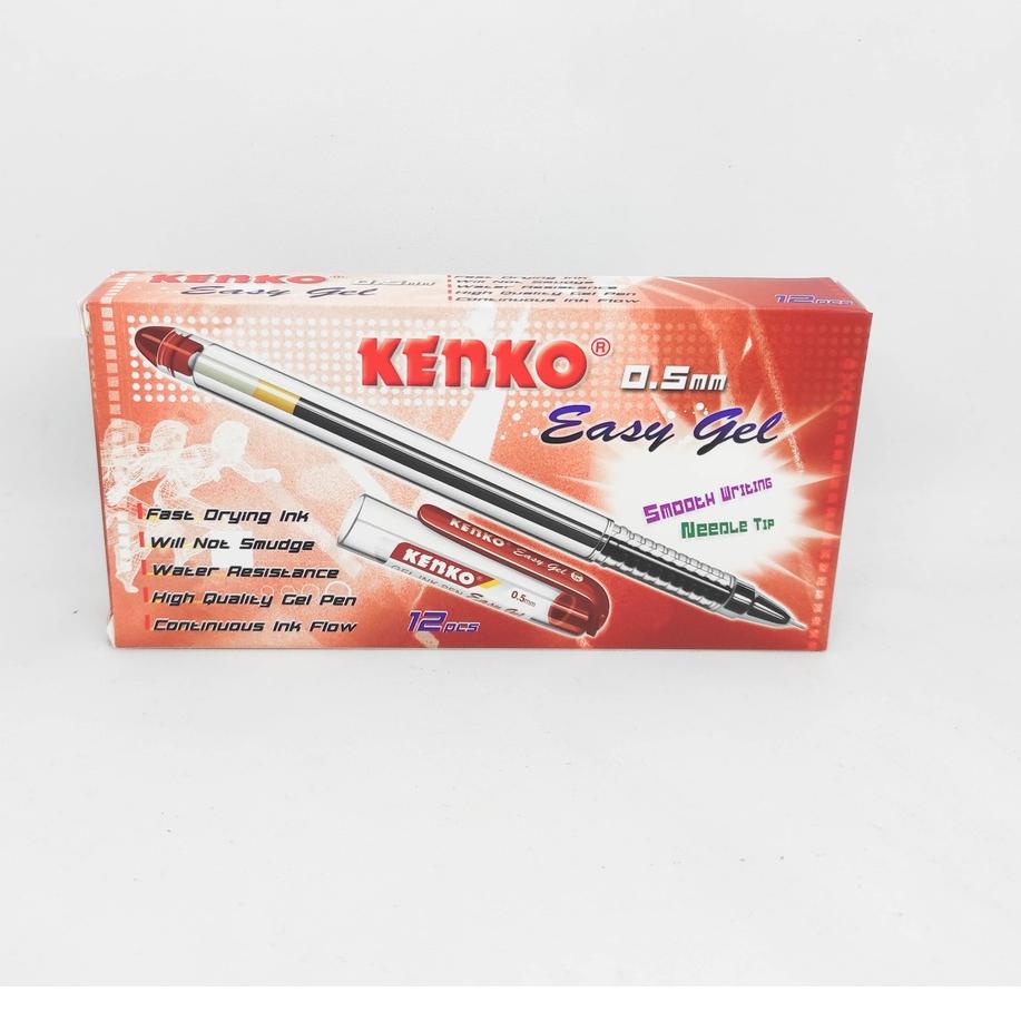 

Kekinian Pulpen Kenko Easy Gel 05 Hitam / Biru - 1 Lusin .... ....