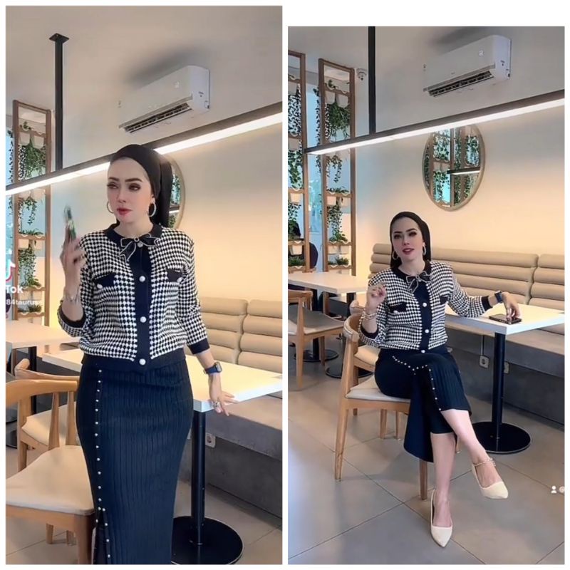 Set rok rajut super cantik import premium