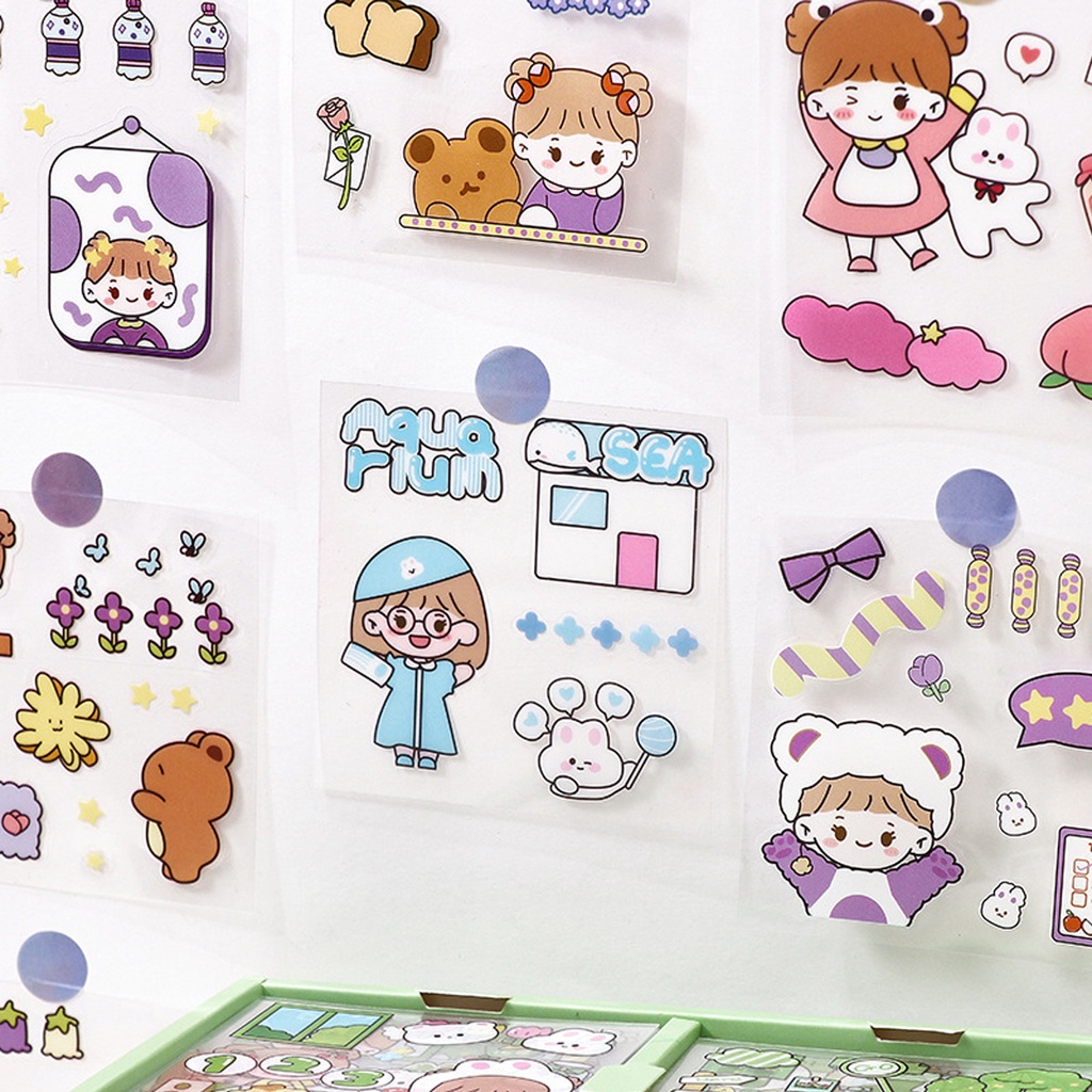 Sticker Waterproof Sticker Momo Dapat Box Isi 100 Lembar Korea Kartun diySticker