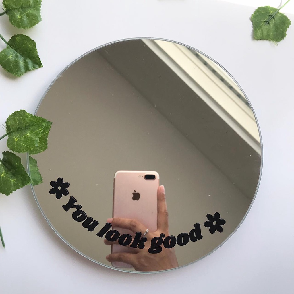 

self-love quotes sticker decal/stiker penyemangat/mirror sticker you look good