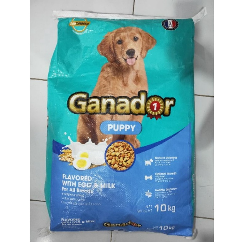 Ganador Puppy 10KG Egg &amp; Milk Makanan anak Anjing Premium Susu Telur Pakan Pelet Dog Food