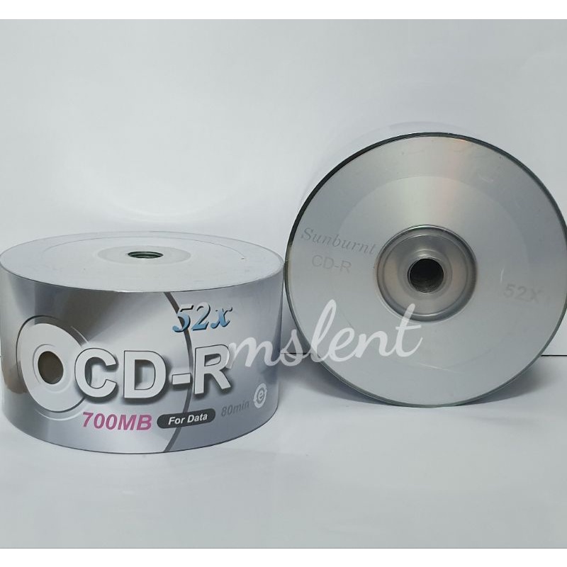OK CDR Sunburnt 52x 700MB CD Kosong Murah CD-R isi 50 Ds3
