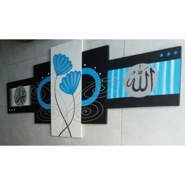 

Lukisan Kaligrafi - Lukisan Kaligrafi - Bunga Abstrak Biru Jumbo - Xlxcdriyoni