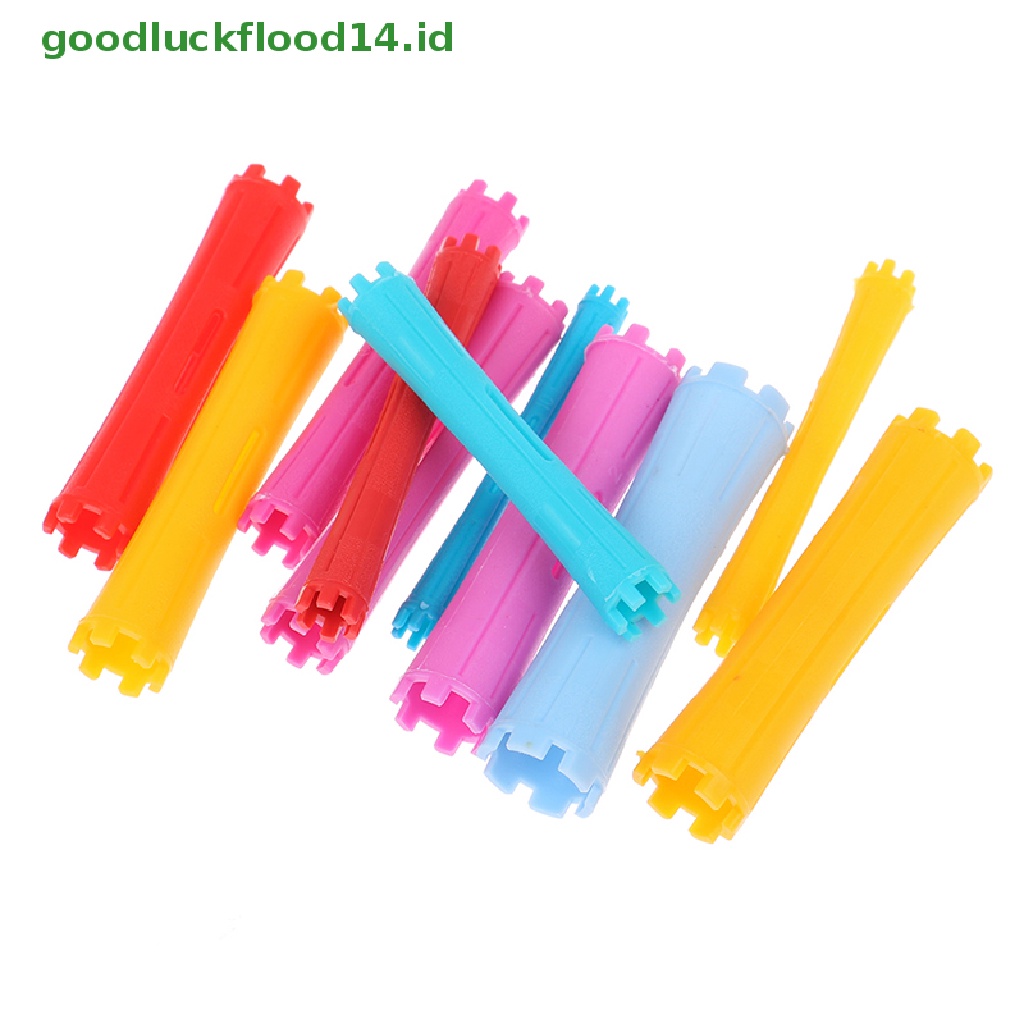 [GOOGFOUR] 1set 11ukuran Batang Perm Rambut Kit Bar Permanen Dingin Plastik Pengeriting Roll [Atas]