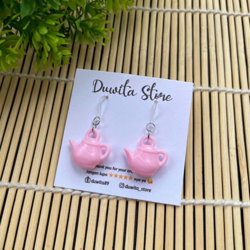 HANDMADE ANTING ANAK KAITAN PLASTIK MOTIF TEKO