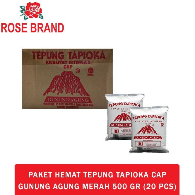 

Tepung Sagu Tapioka Cap Gunung Agung Merah 500Gr X 20 Pcs 1 Dus 10 Kg Premium