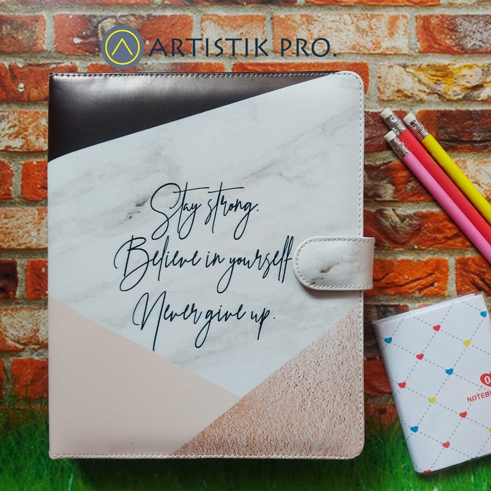 

BINDER PRINTING MOTIP NEVER GIVE UP A5/RING 20, B5/RING 26