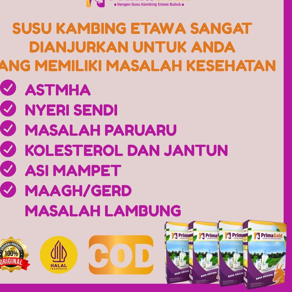 

WO4-1ITJ9 Susu Kambing Etawa 100% PRIMA GOLD Ori 100%