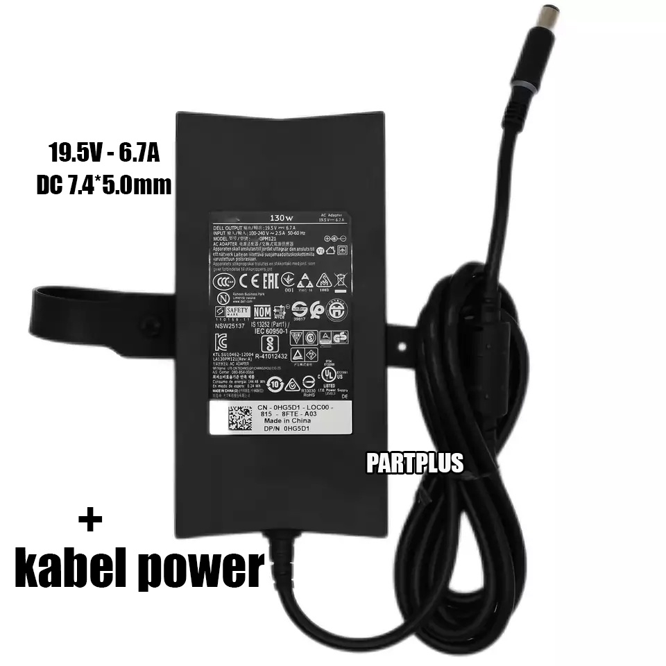 casan Adaptor Charger Dell XPS d232h da130pe1-00 fa130pe1-0 19.5V 6.7A