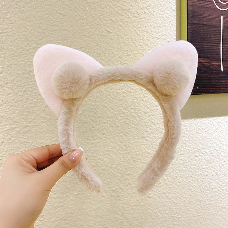 BD065 BANDO FASHION KOREA TELINGA KUCING BULU POMPOM/ fashion KOREA BANDO