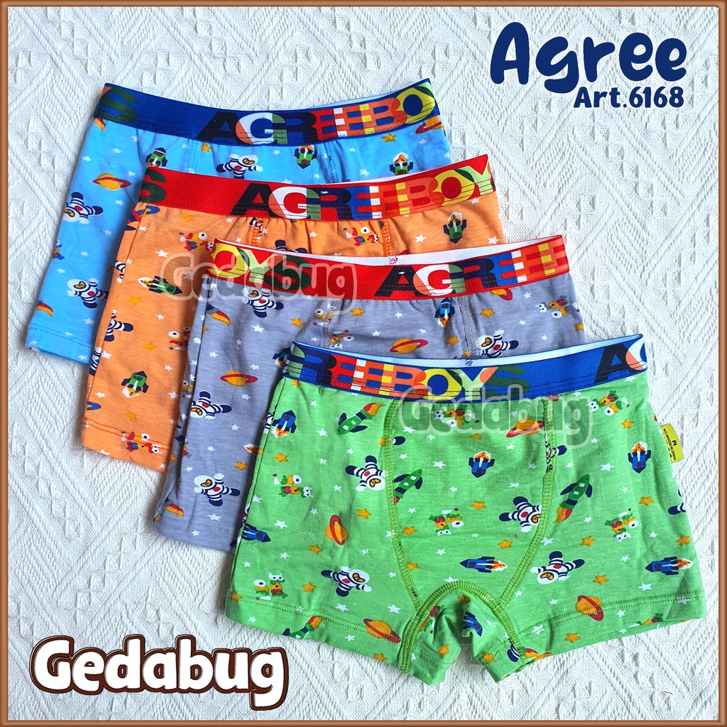 CD Boxer Anak Agree Kids 6168 | Celana dalam anak motif cowo Agree Kids Original | Gedabug