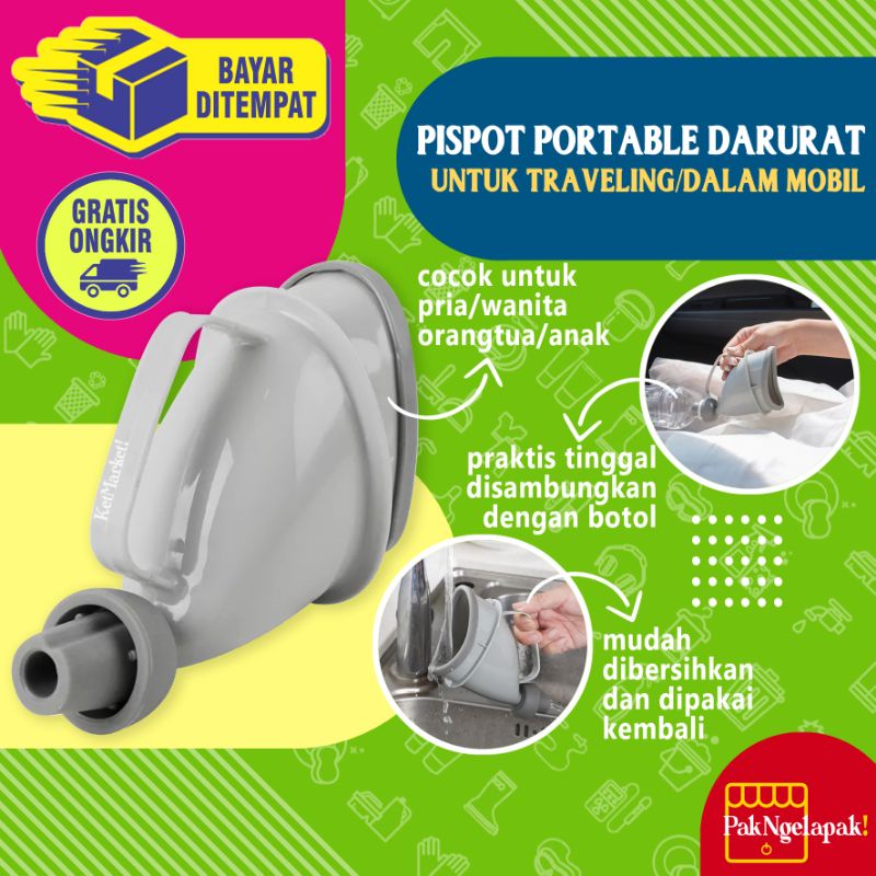 TRAVEL POTTY PEE - Pispot Mobil Portable Traveling Darurat Botol Urinator Pria Wanita Anak Dewasa Or