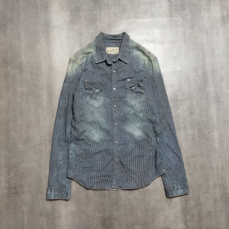 kemeja flanel motif polos Corduroy second brand