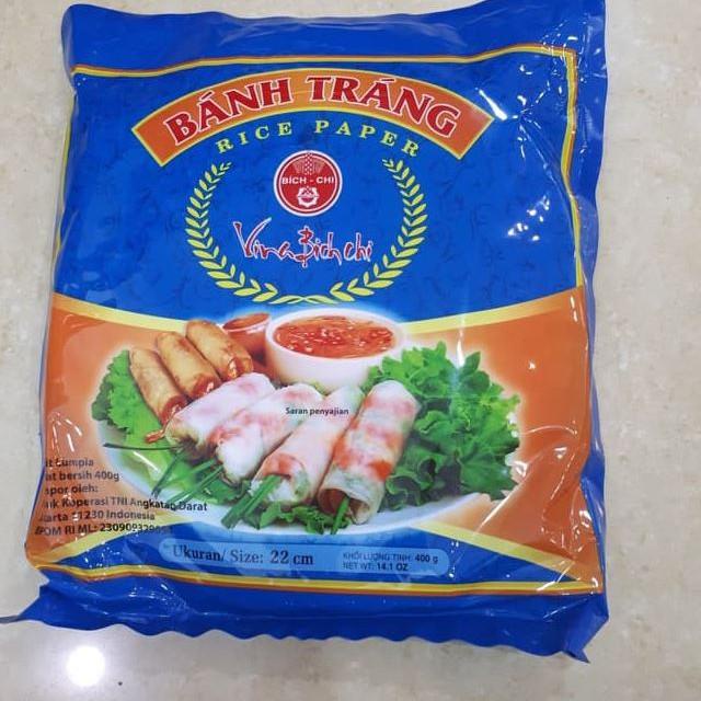 

>D2289) ⭐⭐⭐⭐⭐ Banh Trang Vietnam Rice Paper 400gr Kulit Lumpia Salad Spring Roll Bici Bantrang Banhtrang