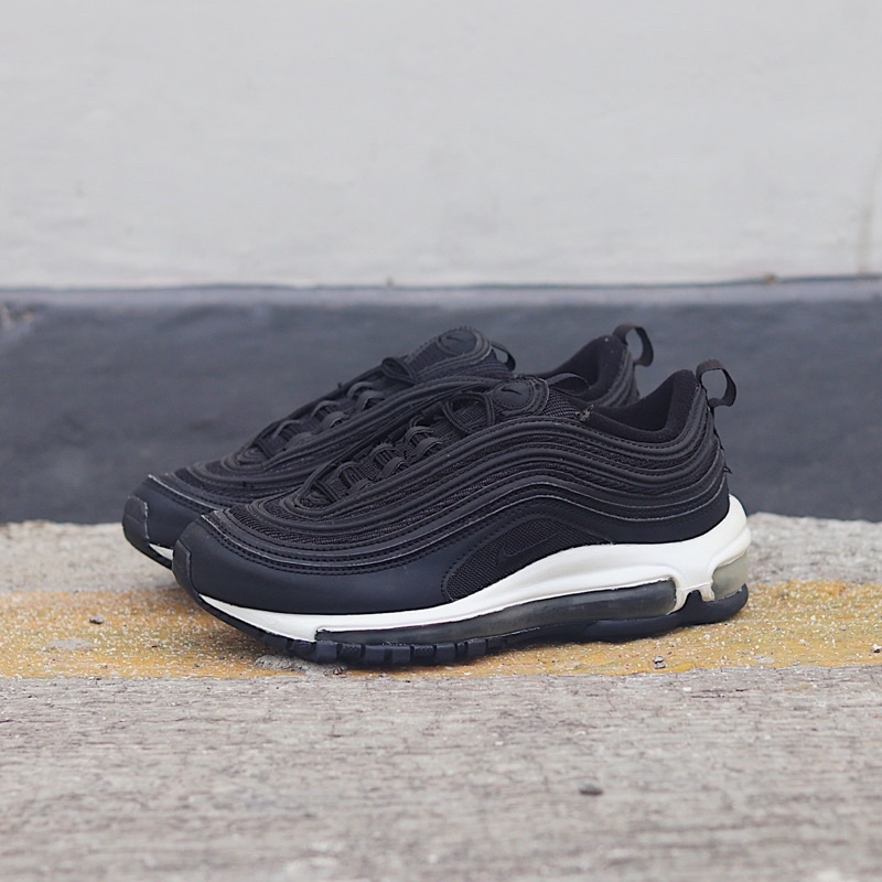 NIKE AIR MAX 97 BLACK BLACK WHITE ORIGINAL SNEAKERS CEWEK