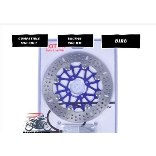 PIRINGAN ROTOR BULAT 260MM  PLUS BREKET DISC UNIVERSAL VARIASI MOTOR MIO SOUL HONDA  4 HOLE UNIVERSAL