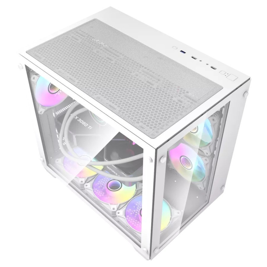 Casing Darkflash C285 ATX, mATX - White