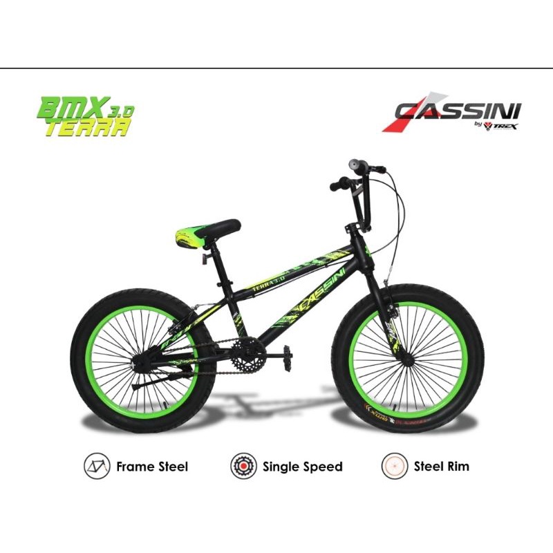 PREMIUM SEPEDA BMX TERRA 3.0 BAN JUMBO CASSINI BY TREX FRAME TEBAL