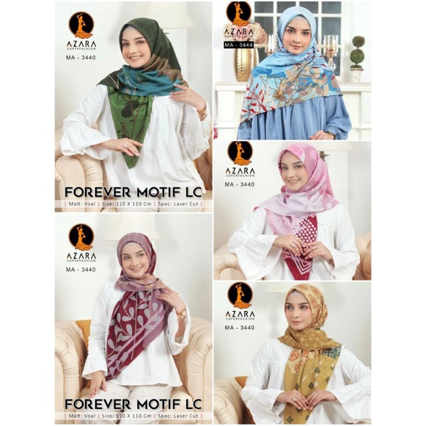 Hijab Segi Empat Motif Turkey / Voal Umama  / Azara (Motif Part 3)