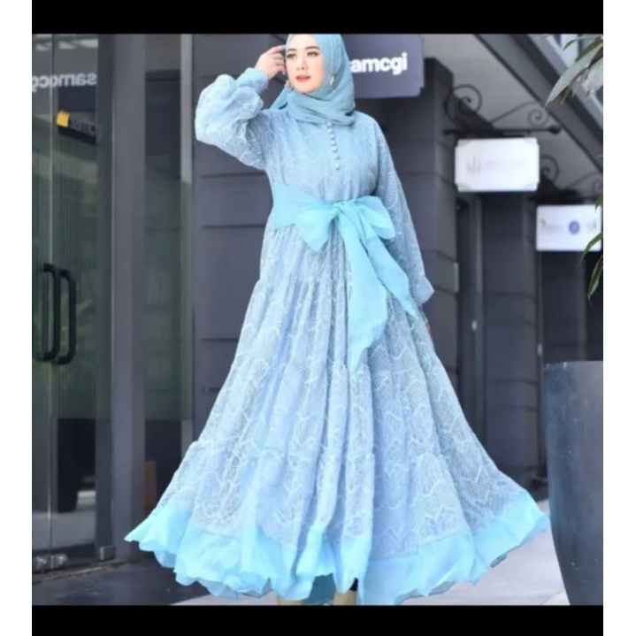 GAMIS BRUKAT ORGANZA TERBARU #Organza #brukat #gamis #dress