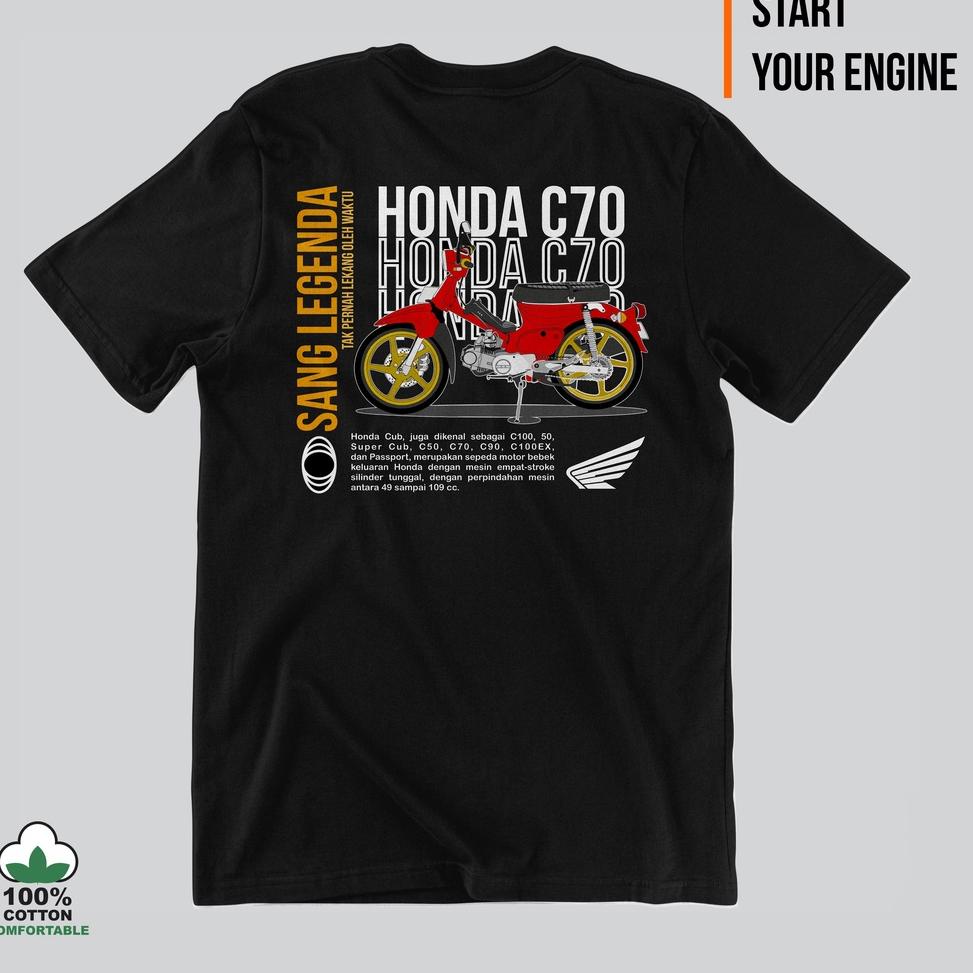 SE.21De22w ‑ Kaos Kode C70 Super Club Kaos Motor Kaos CB GL MP HONDA HARLEY 750 Classic Vespa Kaos H