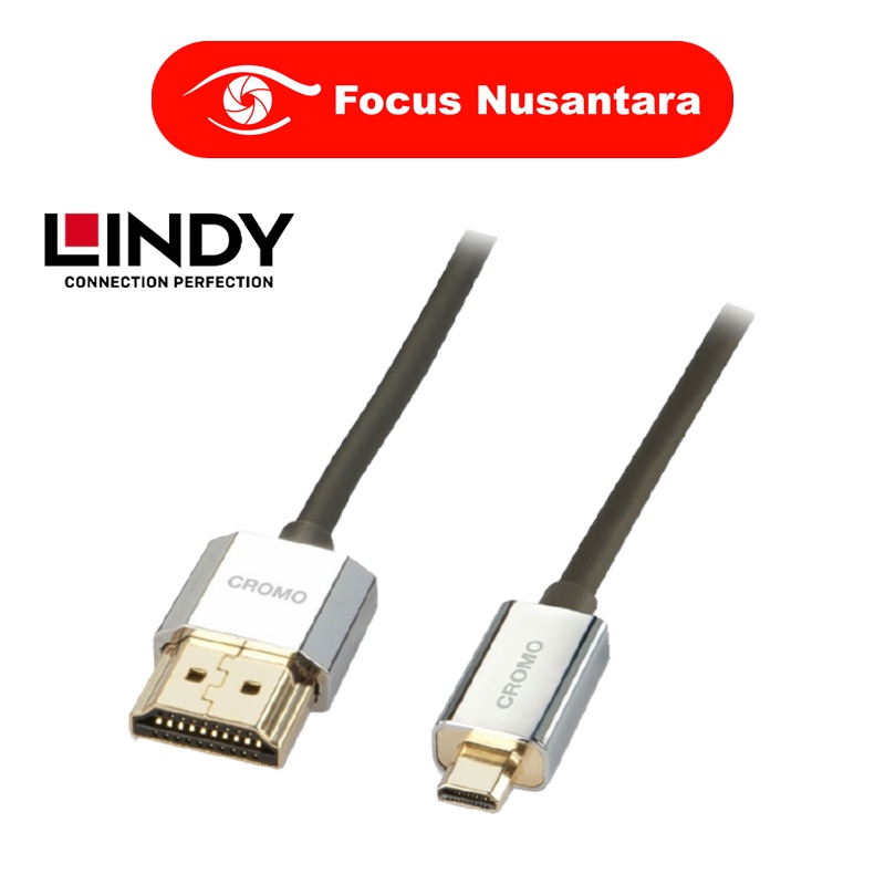 LINDY Cromo Slim HDMI High Speed A/D Cable 4.5m 41679