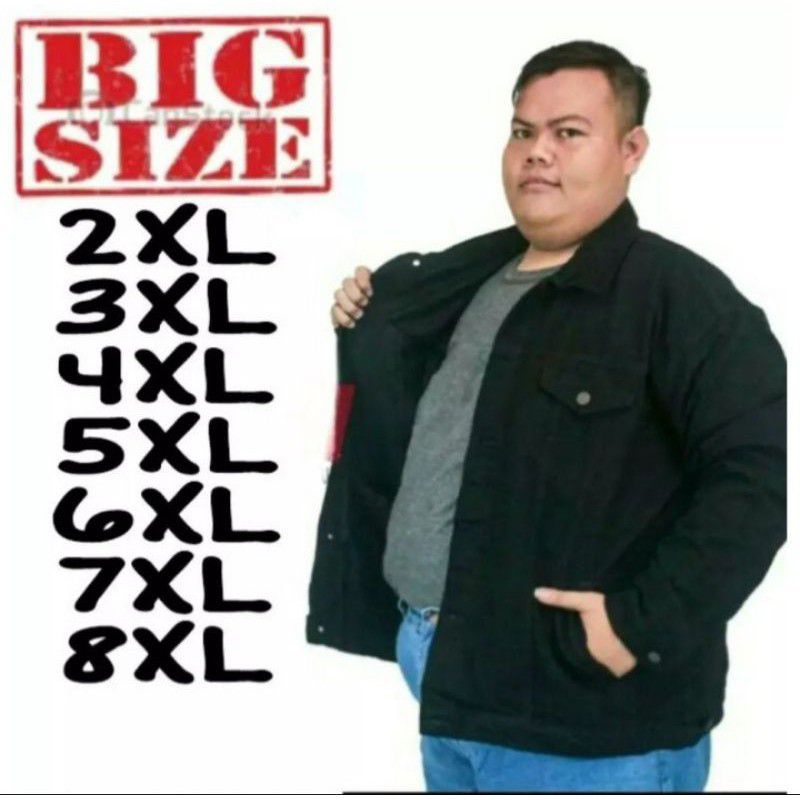 JAKET JEANS PRIA JUMBO BIG SIZE 2XL-10XL