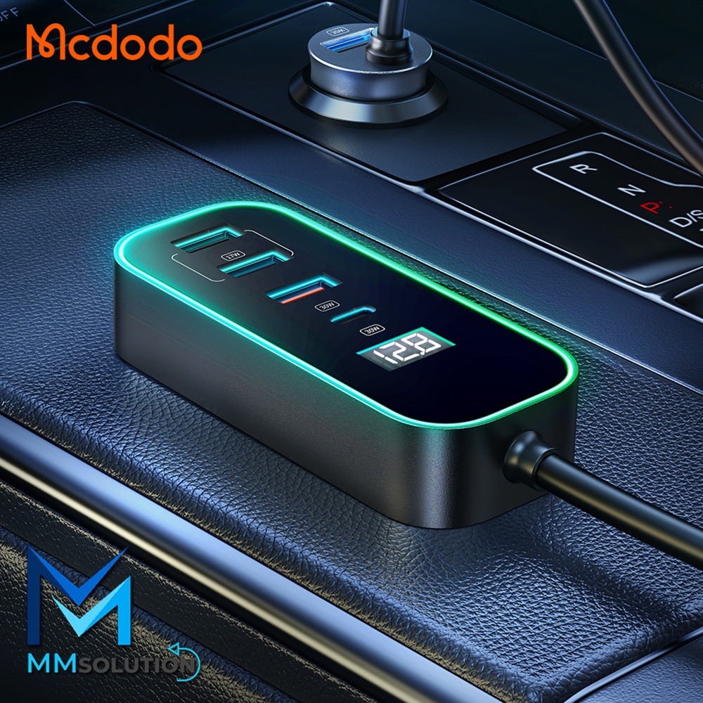 MCDODO CC-1900 Car Charger Digital Display 5 Ports 107W iPhone Samsung