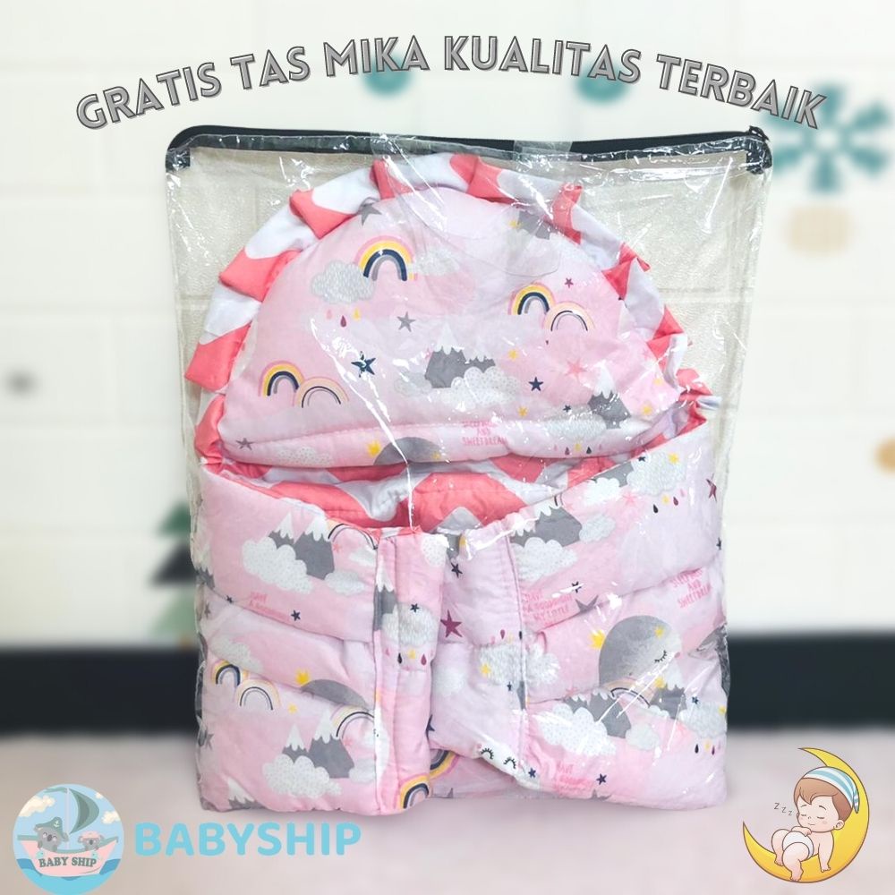 Gendongan Bayi Samping / Gendongan Bayi Ring Sling / Gendongan Bayi Instan Free tas Mika [ Merk Babyship ]