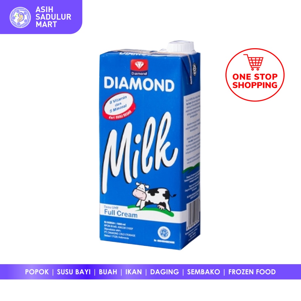 Susu DIAMOND Full Cream UHT 1000ml Promo Bandung